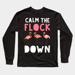 Tropical Tranquility Flamingo Love, Perfect Tee for Beach Aficionados Long Sleeve T-Shirt